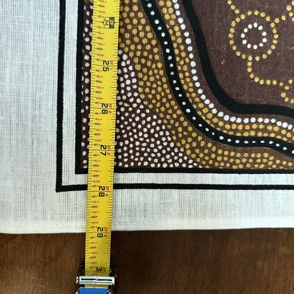 Vintage Fast Colours Linen Tea Towel Wall Hanging Australia Aboriginal Art